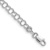 Rhodium Over 10k White Gold 4mm Double Link Charm Bracelet