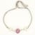 Round Pink and White Mother-Of-Pearl Sterling Silver Station Bolo Bracelet