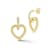 Rachel Zoe CZ Twist Open Heart Dangle Earrings in 14K Gold Over Sterling Silver