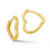 Sterling Statements 14K Yellow Gold Over Sterling Silver Small Heart
Shaped Huggie Hoop Earrings