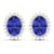 2.18ctw 14K Yellow Gold Tanzanite and White Diamond Halo Earrings