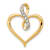 14K Yellow Gold 0.20ctw Diamond Heart and Infinity Pendant