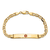 14k Yellow Gold Medical Red Enamel Mariner Link ID Bracelet