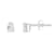 5x3mm Pear Shape White Topaz 14k White Gold Stud Earrings