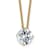 14K Yellow Gold 1.50 ct. 7.5mm Round G H I True Light Moissanite
Solitaire Pendant with Chain