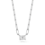 Sterling Statements Rhodium Over Sterling Silver White CZ Necklace with
Paperclip Chain