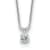Rhodium Over 14K Gold 1/4 ct. 4.0mm Round G H I True Light Moissanite
Solitaire Pendant with Chain