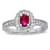 0.70ctw Ruby and Diamond Ring in 14k White Gold