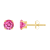 5mm Round Pink Topaz 10k Yellow Gold Stud Earrings