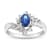 3/4ctw Sapphire and Diamond Ring in 14k White Gold