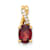 10k Yellow Gold 0.725 cttw Oval Red Garnet January Birthstone and
Diamond Pendant