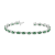 9.40ctw Emerald and Diamond Bracelet set in 14k White Gold