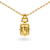 Natural Yellow Citrine 14K Yellow Gold Over Sterling Silver Octagen
Shape Pendant with Chain