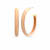 14K Yellow Gold Over Sterling Silver XL Oval Illusion Nude Acrylic Hoops
in Caramel