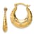 14k Yellow Gold Textured 5/8" Stamped Hoop Earrings
