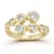 Rachel Zoe CZ Bubble Bypass Ring in 14K Gold Over Sterling Silver