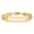 10k Yellow Gold Flat Curb Link ID Bracelet