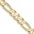 10k Yellow Gold 7.5mm Concave Open Figaro Link Bracelet