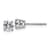 Rhodium Over 14K White Gold 3/4ct. 4.5mm Round G H I True Light
Moissanite Earrings