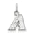 Rhodium Over Sterling Silver MLB Arizona Diamonbacks LogoArt Pendant