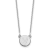 Rhodium Over 14k White Gold Tiny Circle Block Letter V Initial Pendant
Cable Link 18 Inch Necklace