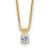 14K Yellow Gold 1/4 ct. 4.0mm Round D E F Pure Light Moissanite Pendant
with Chain