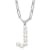 Rhodium Over Sterling Silver 3-5.5mm Freshwater Cultured Pearl LETTER J
18-inch Necklace