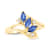 0.41ctw Sapphire and Diamond Ring in 14k Yellow Gold