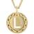 Cardano Initial L Pendant Necklace In 18K Gold Over Bronze