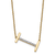 14k Yellow Gold and Rhodium Over 14k Yellow Gold Sideways Diamond
Initial I Pendant 18 Inch Necklace