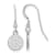 Rhodium Over Sterling Silver NHL Boston Bruins LogoArt Dangle Earrings