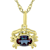 Lab-Created  Alexandrite Cancer Zodiac Pendant
