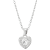White Cubic Zirconia Rhodium Over Sterling Silver Children's Heart
Pendant With Chain 0.49ctw