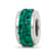 Sterling Silver Reflections Green Double Row Preciosa Crystal Bead