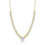 Rachel Zoe CZ Tennis Necklace with Round Center Stone in 14K Gold Over
Sterling Silver