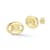 Rachel Zoe CZ Puffed Mariner Link Stud Earrings in 14K Gold Over
Sterling Silver