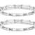 Moissanite Baguette Stackable Ring Set Of 2 In Platinum-Enhanced
Sterling Silver 0.72ctw DEW