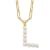Gold Tone Sterling Silver 3-5.5mm Freshwater Cultured Pearl LETTER L
18-inch Necklace