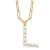 Gold Tone Sterling Silver 3-5.5mm Freshwater Cultured Pearl LETTER L
18-inch Necklace