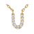 CZ Initial U Station Necklace In 18K Gold Over Sterling Silver 0.18ctw