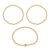 Initial C CZ Beaded Bracelet Set In 14K Gold Over Brass 0.11ctw