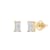 White Cubic Zirconia 14k Yellow Gold Studs With Velvet Gift Box 0.50ctw