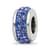 Sterling Silver Reflections Blue Double Row Preciosa Crystal Bead