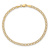 10k Yellow Gold Children's 3.5mm Solid Double Link Charm Bracelet