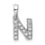 14K White Gold Diamond Letter N Initial with Bail Pendant