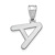 Rhodium Over 14k White Gold Polished Bubble Letter A Initial Pendant