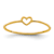 14K Yellow Gold Polished Heart Ring