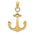 14k Yellow Gold Anchor Pendant