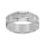 8mm Brick-Pattern Comfort Fit Band in Gray Tungsten Carbide with Satin Finish