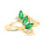 0.41ctw Emerald and Diamond Ring in 14k Yellow Gold
